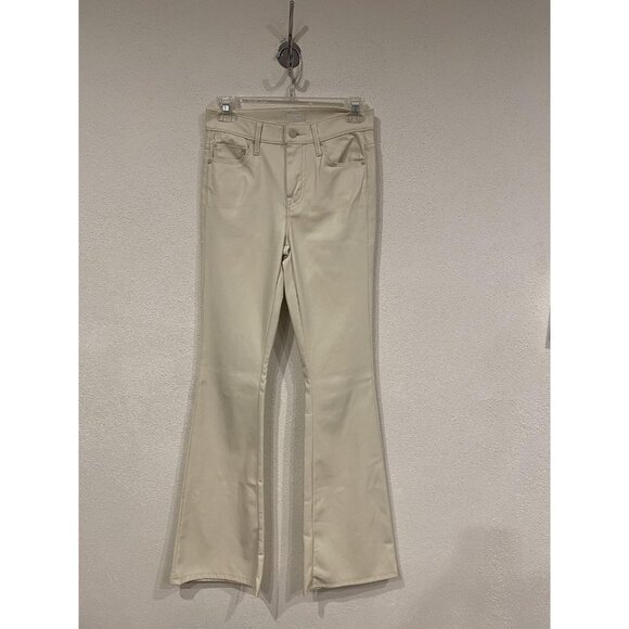 Mother Jeans Womens 25 Ivory Weekender Heel Coated Flare Bootcut Made in USA - Picture 2 of 7